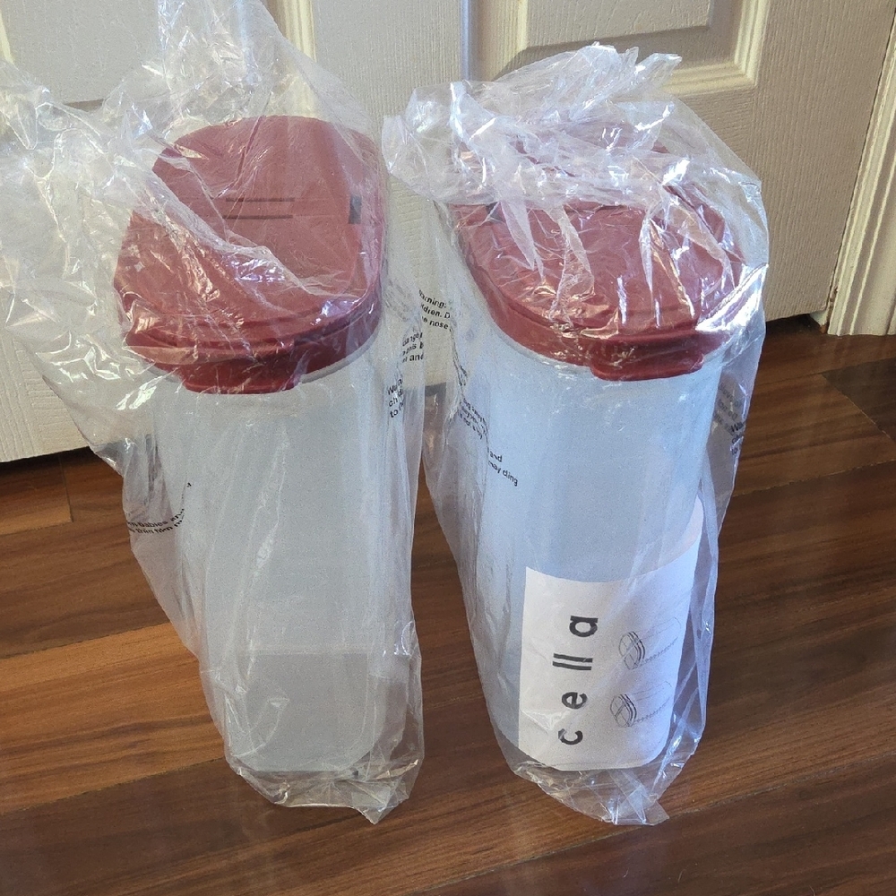 Cella Red and Clear Storage Containers